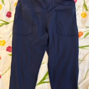 Navy blue leggings full length size xl with pockets